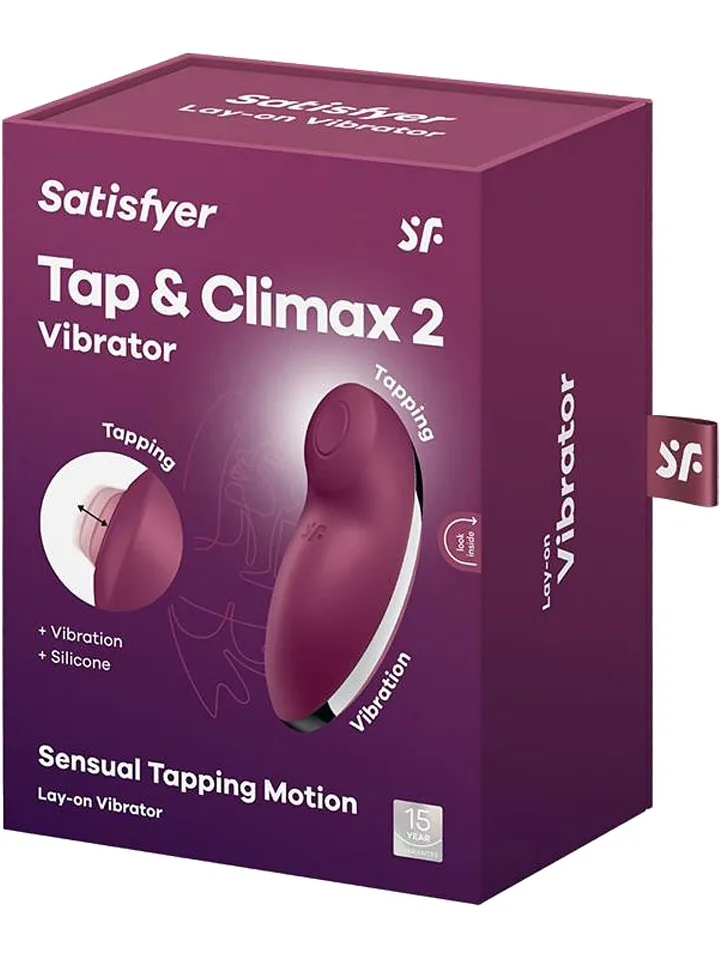 Satisfyer Tap & Climax 2 Vibrator Red - Clitoral vibrator 5