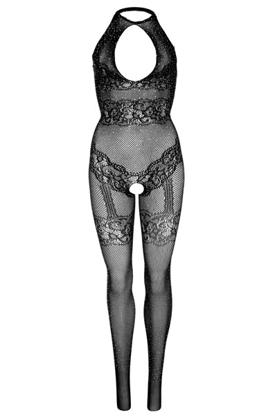 Seamless Nahtloser Netz-Bodystocking Schwarz - Bodystocking 4