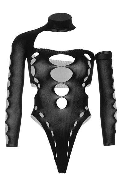 Seamless String-Rücken Bodysuit Schwarz - Teddy 3