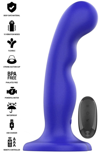 Shorty Vibrator 10 Modes Remote Control - Vibrating dildo 1