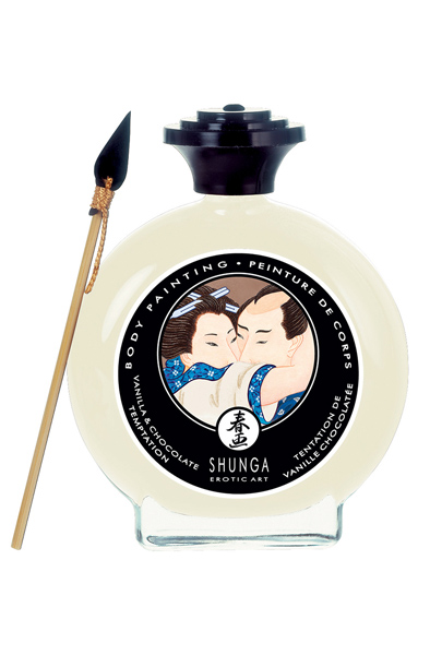 Shunga Erotic Art Bodypaint White Chocolate Vanilla 100ml - Körperverträgliche Farbe 1