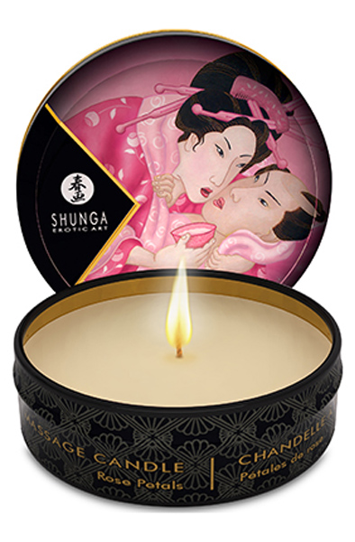 Shunga Erotic Art Massage Candle Rose Petals 30ml - Massagekerzen 1