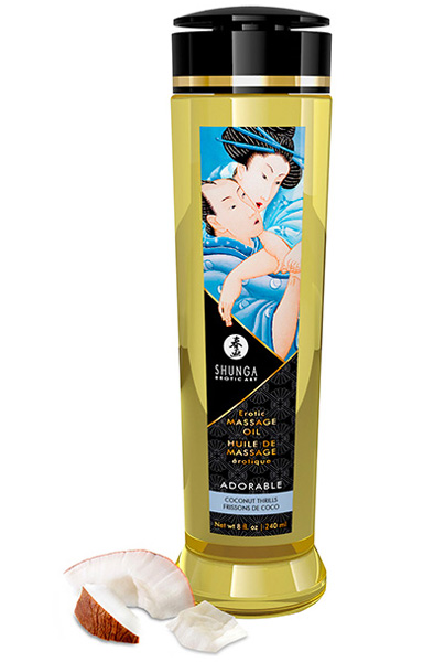 Shunga Massage Oil Adorable Coconut 240ml - Kokosnuss-Massageöl 1