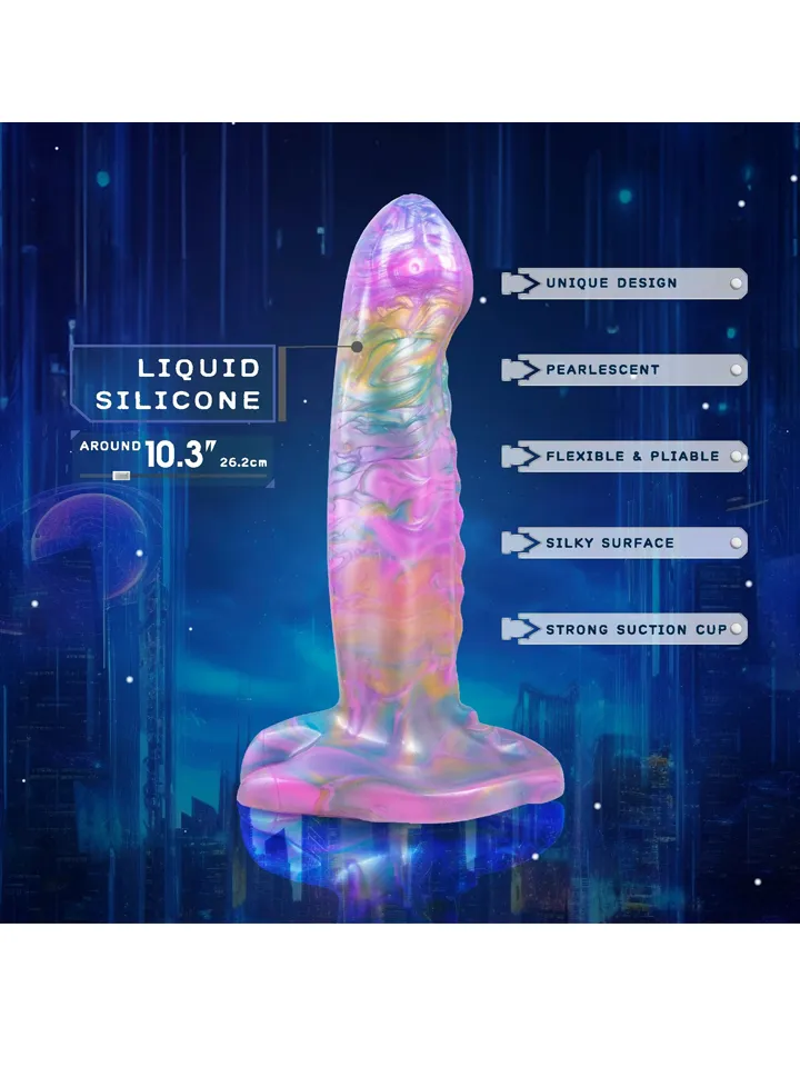 Silicone Monster Dildo Rainbow 26,2 cm - Dragon dildo 2