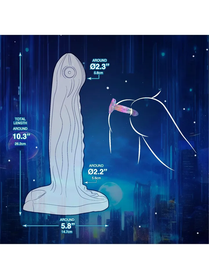 Silicone Monster Dildo Rainbow 26,2 cm - Dragon dildo 3