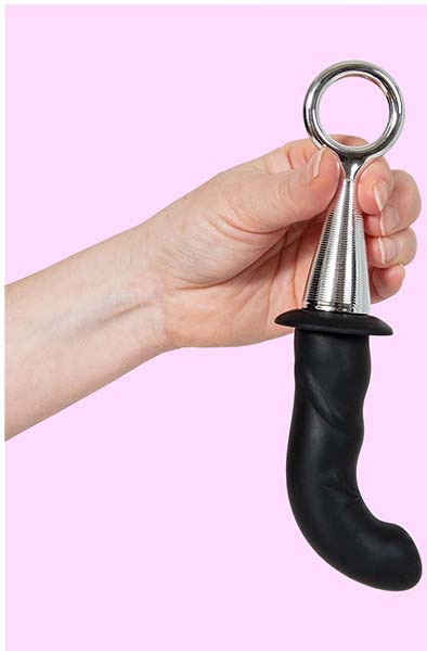 Silicone Plug With Finger Ring 20 cm - Analplug mit Zugring 2