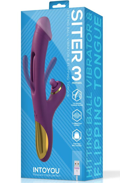 Siter Vibe With Hitting Ball & Flipping Tongue - Rabbit-Vibrator 7