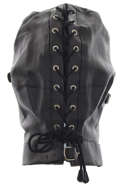 Slave Hood With Eye Mask & Breathable Gag Ball - BDSM Maske 5