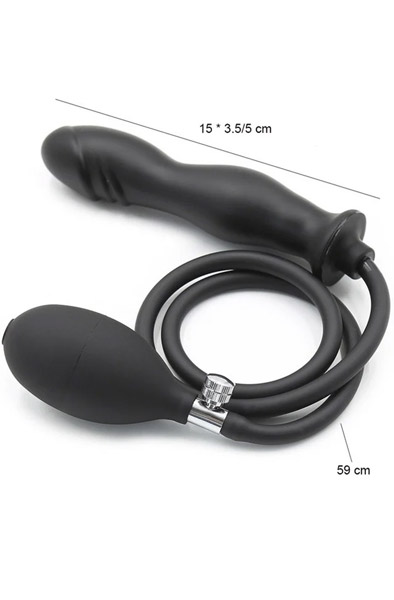 Slave4Master Inflatable Butt Dildo Intruder Black - Aufblasbarer Dildo 2