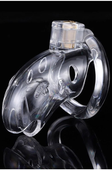 Slave4Master Shark Cock Cage Clear - Keuschheitskäfig 1