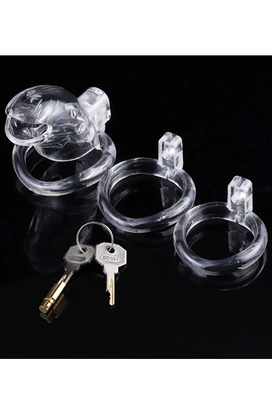 Slave4Master Shark Cock Cage Clear - Keuschheitskäfig 2