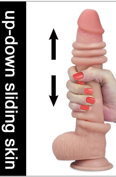 Sliding Skin Dual Layer Dong 23 cm - Dildo 2