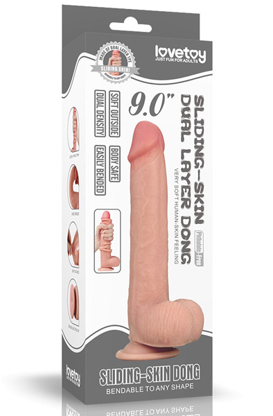 Sliding Skin Dual Layer Dong 23 cm - Dildo 3