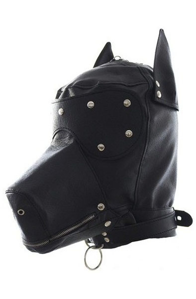 SM Doggy Hood Black - BDSM Maske 1