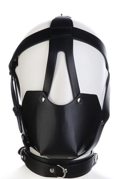 SM Harness Head Muzzle Black - Knebel mit Geschirr 2