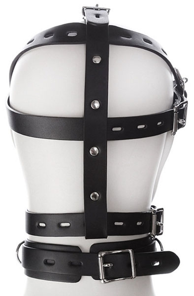 SM Harness Head Muzzle Black - Knebel mit Geschirr 3
