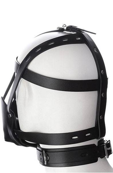 SM Harness Head Muzzle Black - Knebel mit Geschirr 4