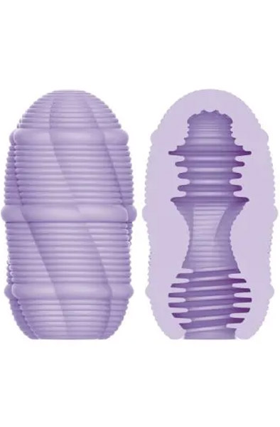 Smooth Stripes Cupid Masturbator Egg Purple - Tenga-Ei 1