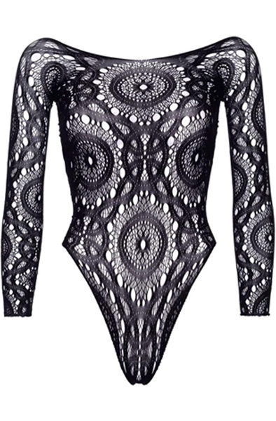 Snap Body mit Schnappverschluss und String-Rücken Schwarz - Teddy 3