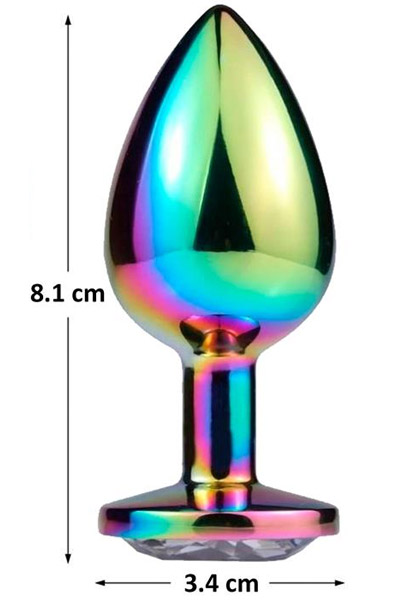 Space Journey Butt Plug With Jewel Medium - Analplug aus Metall 2