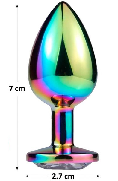 Space Journey Butt Plug With Jewel Small - Analplug aus Metall 2