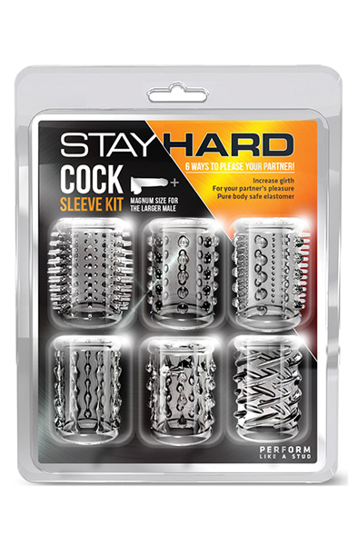 Stay Hard Cock Sleeve Kit Clear - Penishülle 1