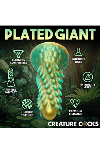 Stegosaurus Spiky Reptile Silicone Dildo 19 cm - Monster-Dildo 4