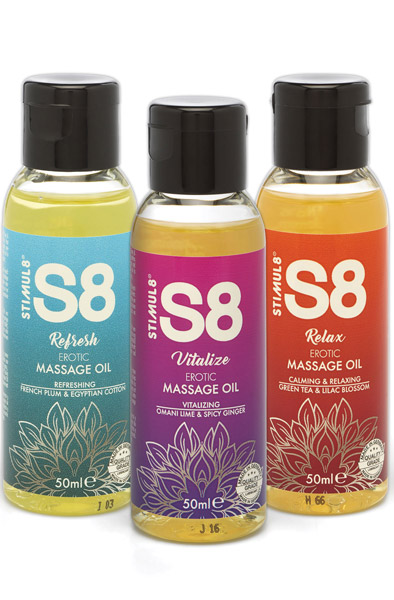 Stimul8 Massage Oil Box 3 x 50ml - Massage-Set 1