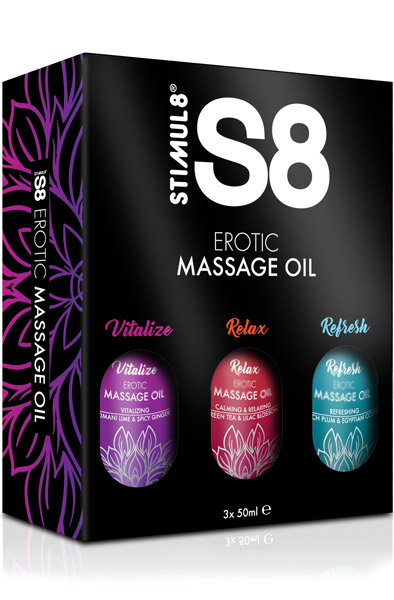 Stimul8 Massage Oil Box 3 x 50ml - Massage-Set 2