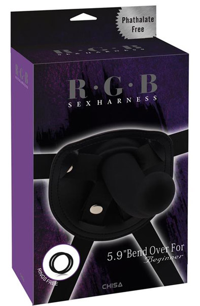 Strap On Bend Over 15 cm - Umschnalldildo mit Geschirr 3