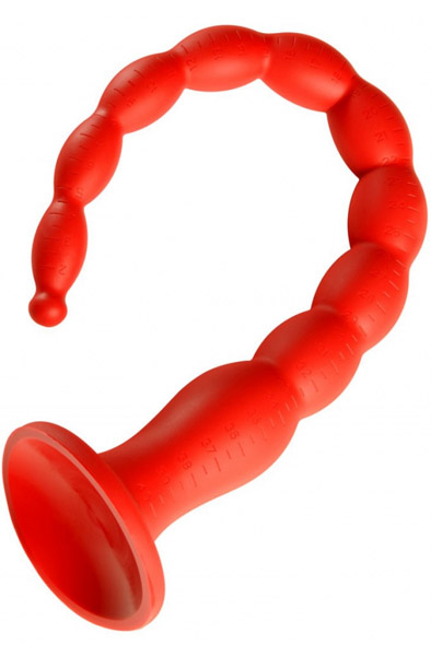 Stretch Worm Long Dildo Red 43cm - Extra langer Anal-Dildo 2