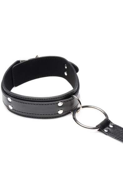 Strict Collar with Cuffs Restraint Set - Handschellen & Halsketten 2