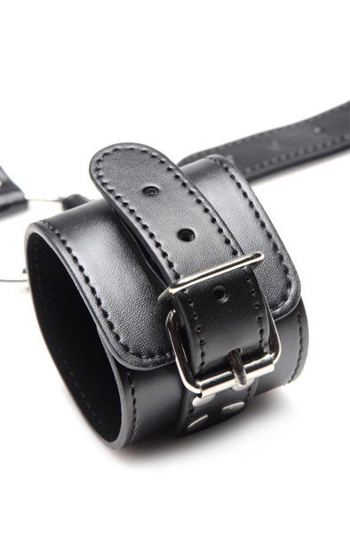 Strict Collar with Cuffs Restraint Set - Handschellen & Halsketten 3