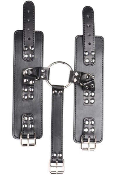 Strict Collar with Cuffs Restraint Set - Handschellen & Halsketten 5