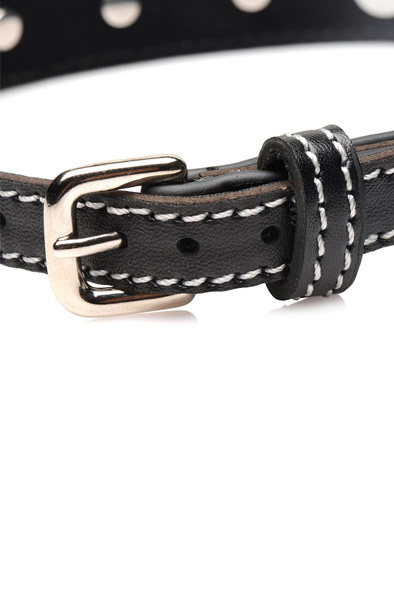 Strict Diamond Choker with O-Ring Black/Red - BDSM Choker 4