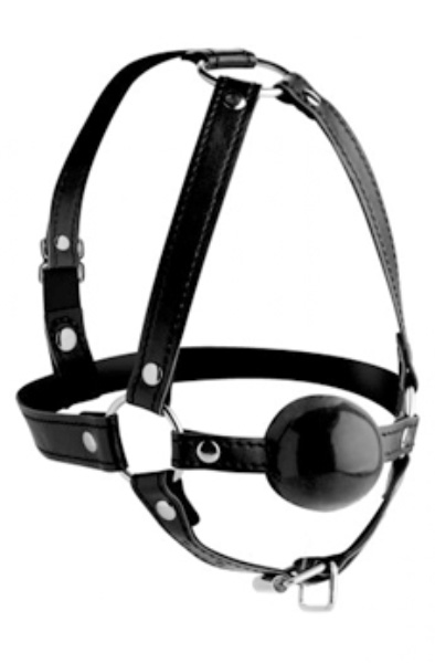 Strict Head Harness With Ball Gag - Geschirr mit Knebelball 1