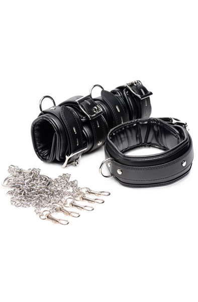Strict Slave Bondage Shackle Set - Hand- und Fußfesseln 3