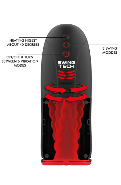 Swing-R Heating Effect & Vibration Masturbator - Automatischer Masturbator 4