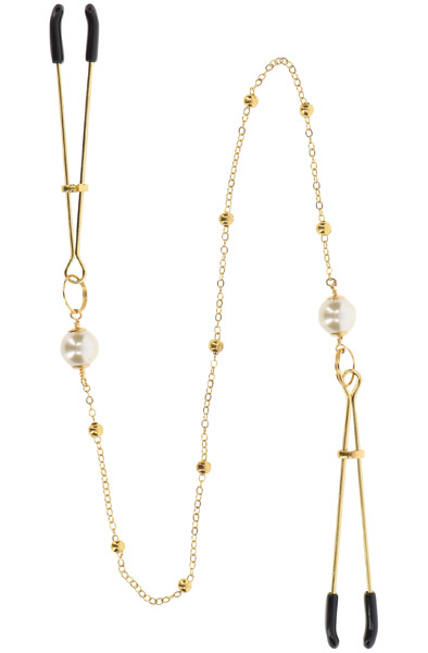 Taboom Tweezers Pearl & Deluxe Chain - Brustklammern mit Kette 2