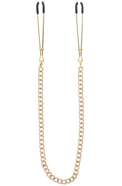 Taboom Tweezers With Chain Gold - Brustklammern mit Kette 1