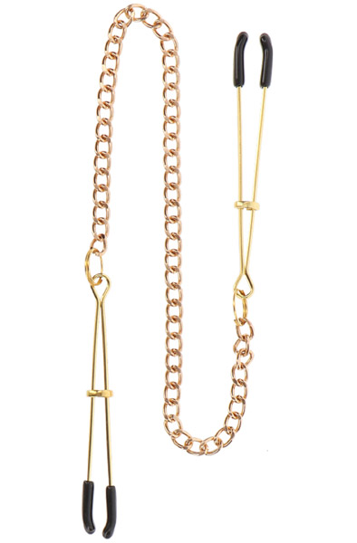Taboom Tweezers With Chain Gold - Brustklammern mit Kette 2