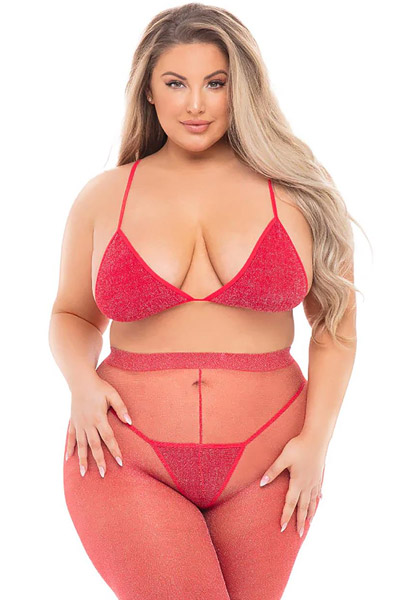 Tall Order 3-teiliges Set Rote Königin - Sexy Dessous 1