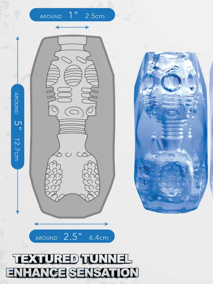 Taut Stroker Squeezable Masturbator Blue - Stroker 2