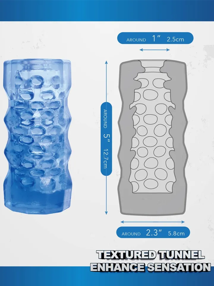 Taut Stroker Squeezable Masturbator Blue - Stroker 2