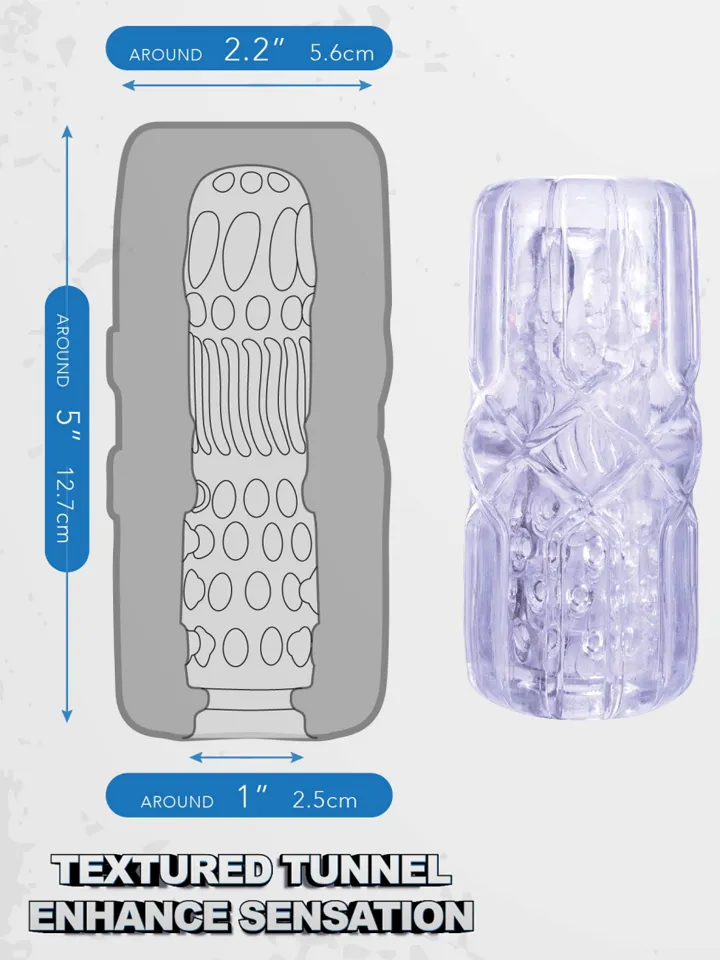 Taut Stroker Squeezable Masturbator Clear - Stroker 2
