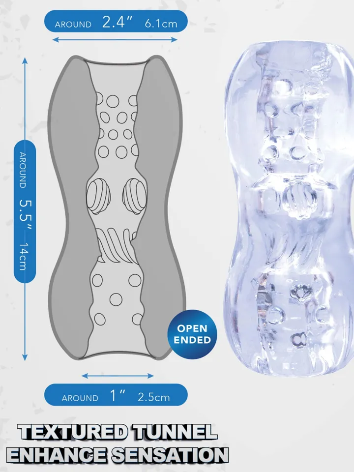 Taut Stroker Squeezable Masturbator Clear - Stroker 2