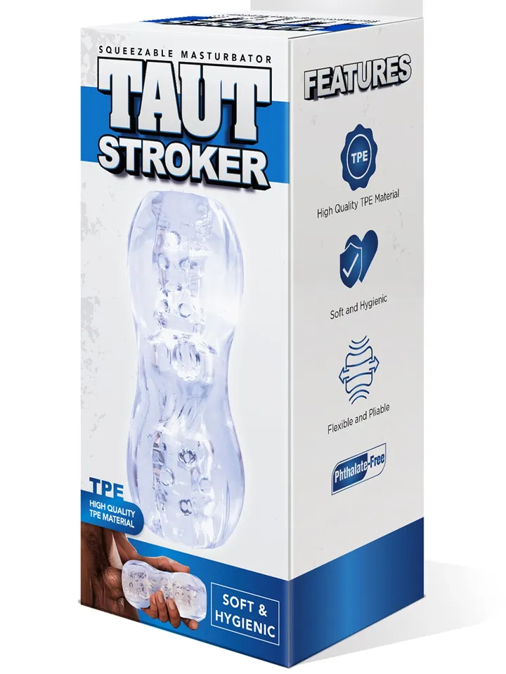 Taut Stroker Squeezable Masturbator Clear - Stroker 3