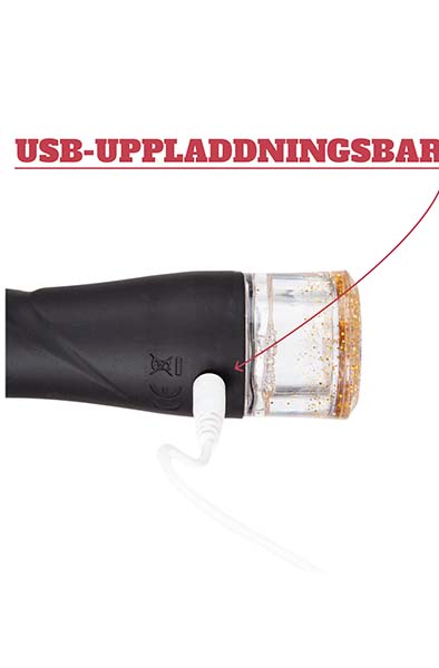 The Bling Bling Rabbit With Gold Flakes & LED Light - Rabbit-Vibrator 3