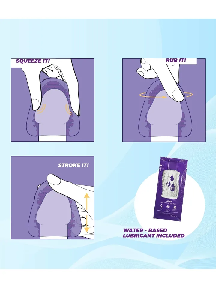 The Fedora 4in1 Glans Stroker Set Blue - Stroker 2