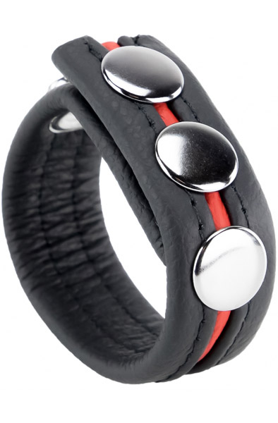 The Red Cockring En Cuir Black/Red - Cockring 1